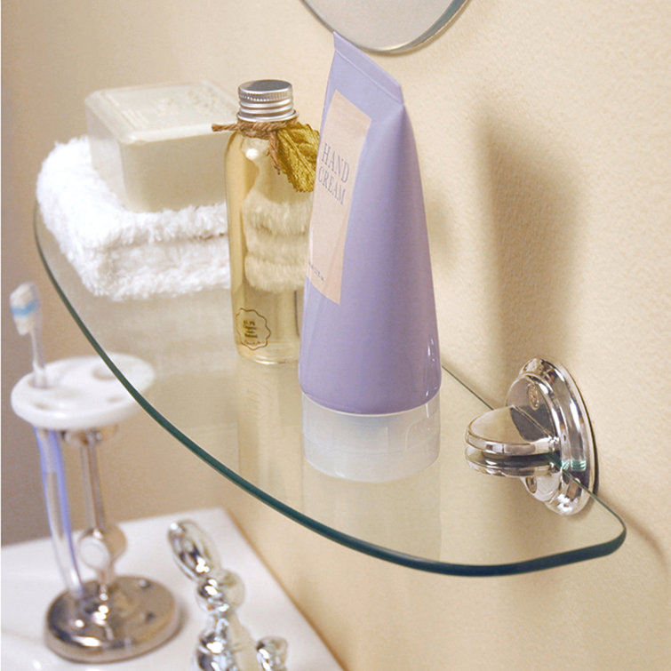 Wrought Studio Delaris Oval Glass Accent Shelf Wayfair